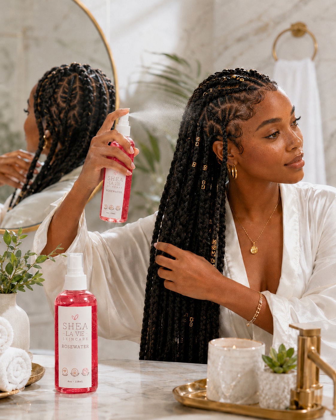 Peppermint Rosewater Hydrating Hair Mist