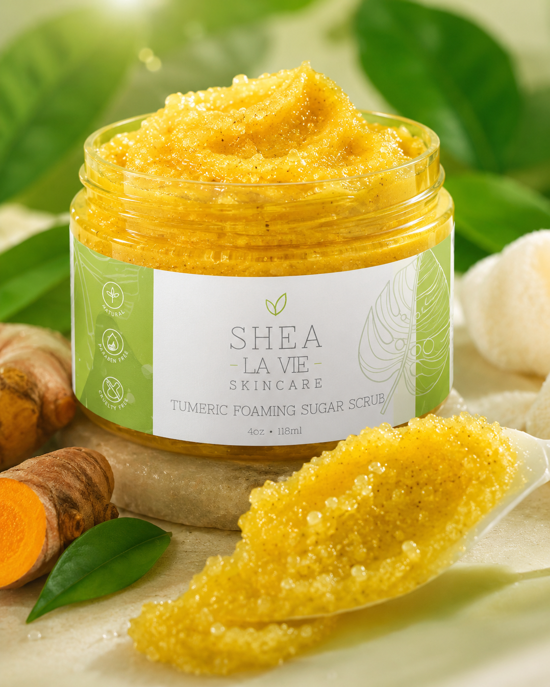 Turmeric Foaming Sugar Scrub